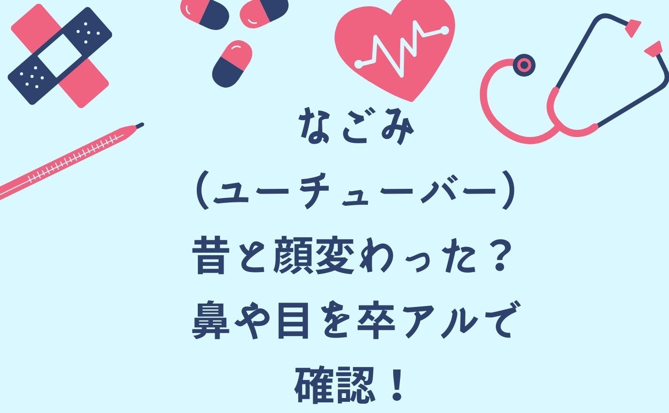 なごみ ユーチューバー 昔と顔変わった 鼻や目を卒アルで確認 おもしろエンタメ